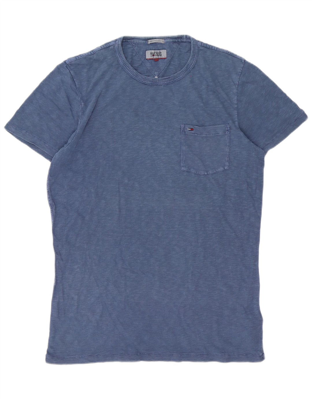 Tommy Hilfiger Herre T-Shirt Top Stor Blå Bomuld