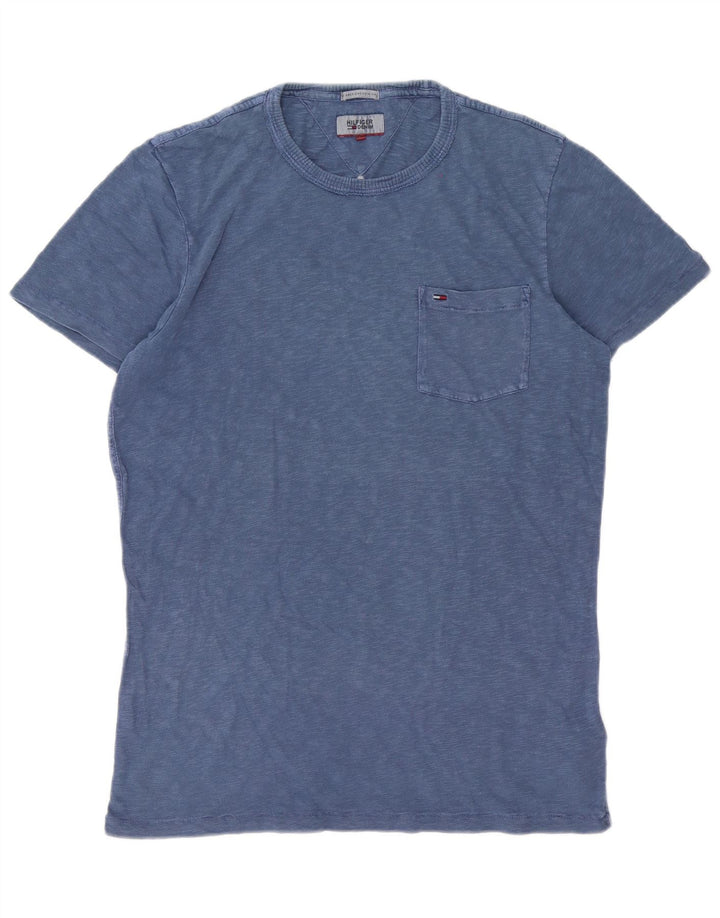 Tommy Hilfiger Herre T-Shirt Top Stor Blå Bomuld
