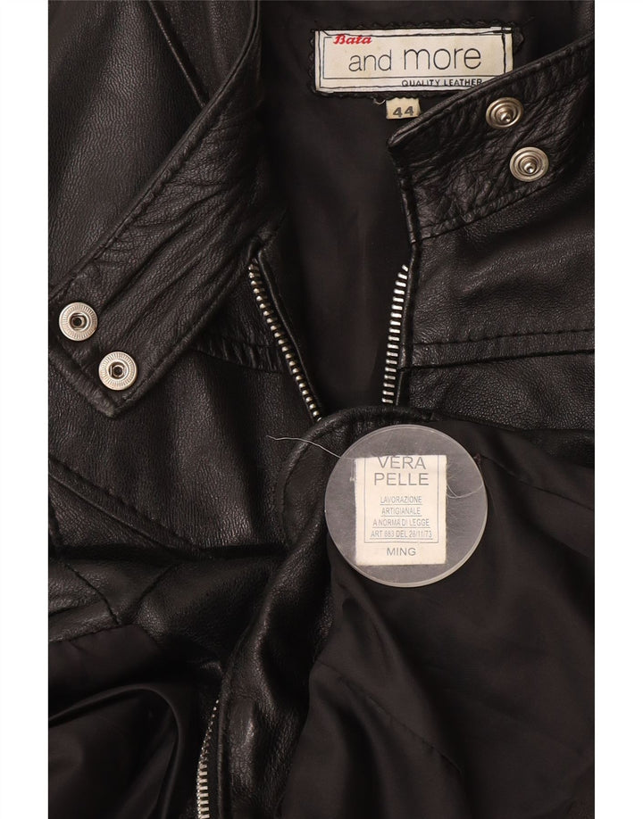 Bata and More Dame Læderjakke IT 44 Medium Sort Læder