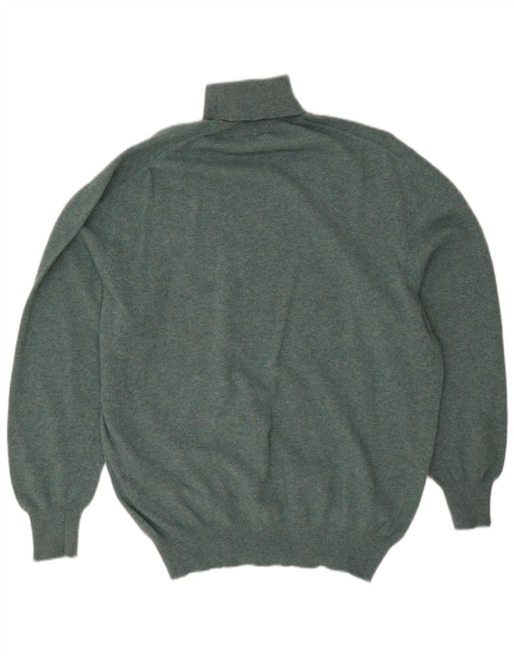 Vintage Herre rullehals sweater stor grøn