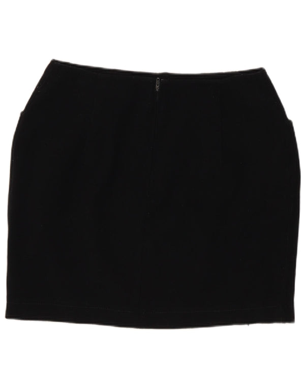 Marella Dame Mini Nederdel UK 10 Small W26 Sort Uld