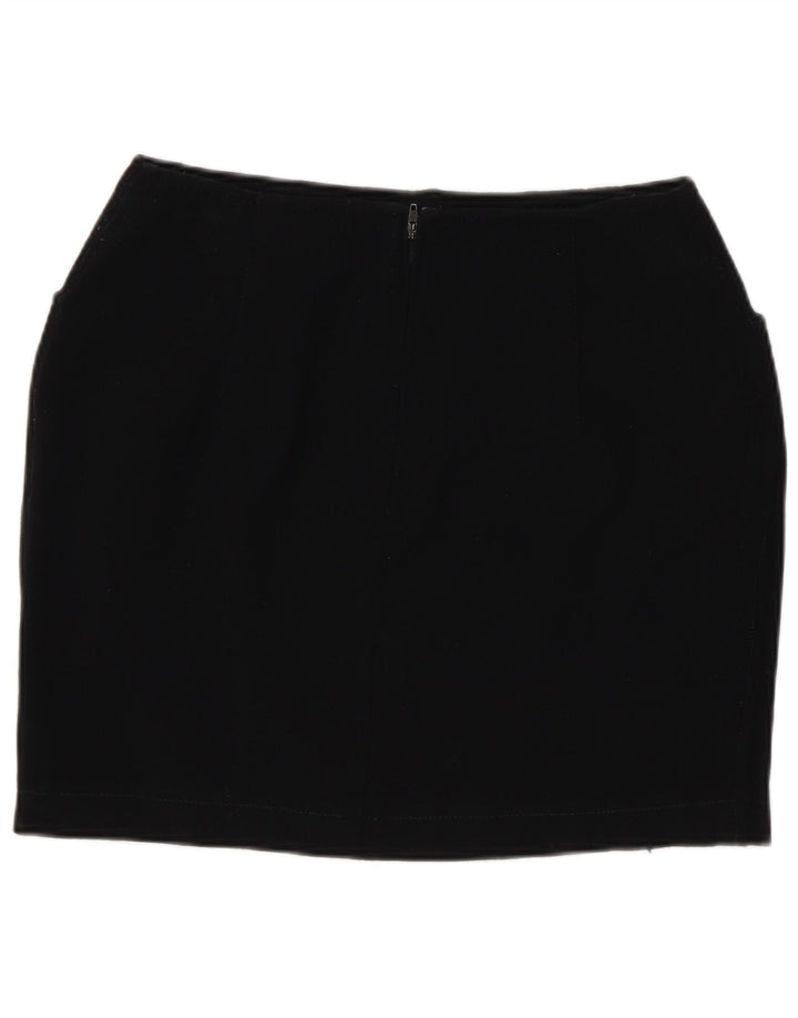 Marella Dame Mini Nederdel UK 10 Small W26 Sort Uld