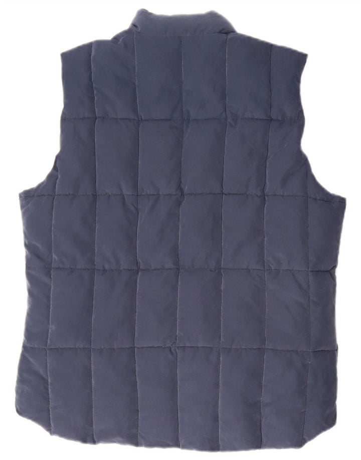 Puffa Womens Reversible Polstret Gilet UK 16 Large Blue Polyester