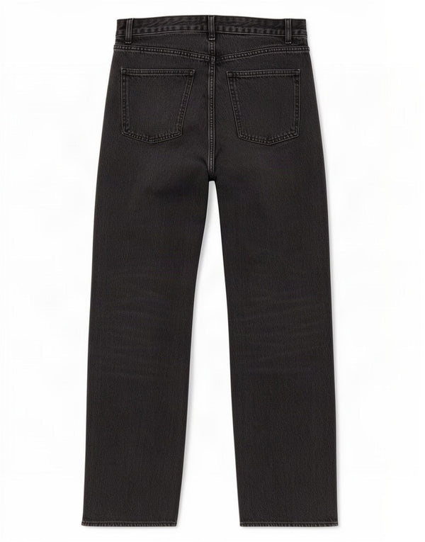 Zara Dame Straight Jeans EU 38 Small W28 L28 Sort Bomuld