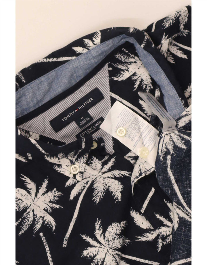 Tommy Hilfiger Kortærmet Herreskjorte Medium Navyblå Bomuld Hawaiian