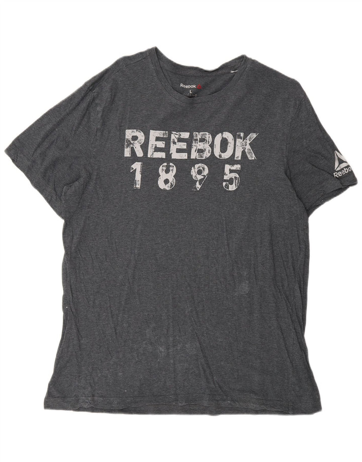 Reebok Herre Grafisk T-Shirt Top Stor Grå