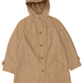 Vintage hættefrakke til kvinder UK 16 Large Beige Polyester