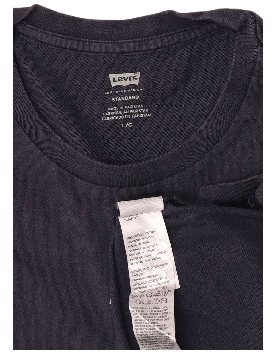 Levi's Herre Standard Top Langærmet Stor Marineblå Bomuld