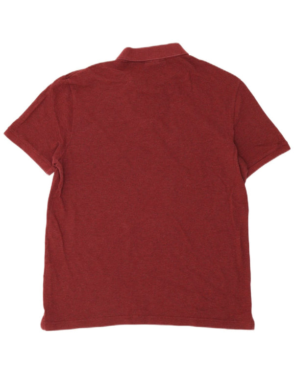Lacoste Herre Slim Fit Polo Shirt Størrelse 6 XL Rødbrun Bomuld