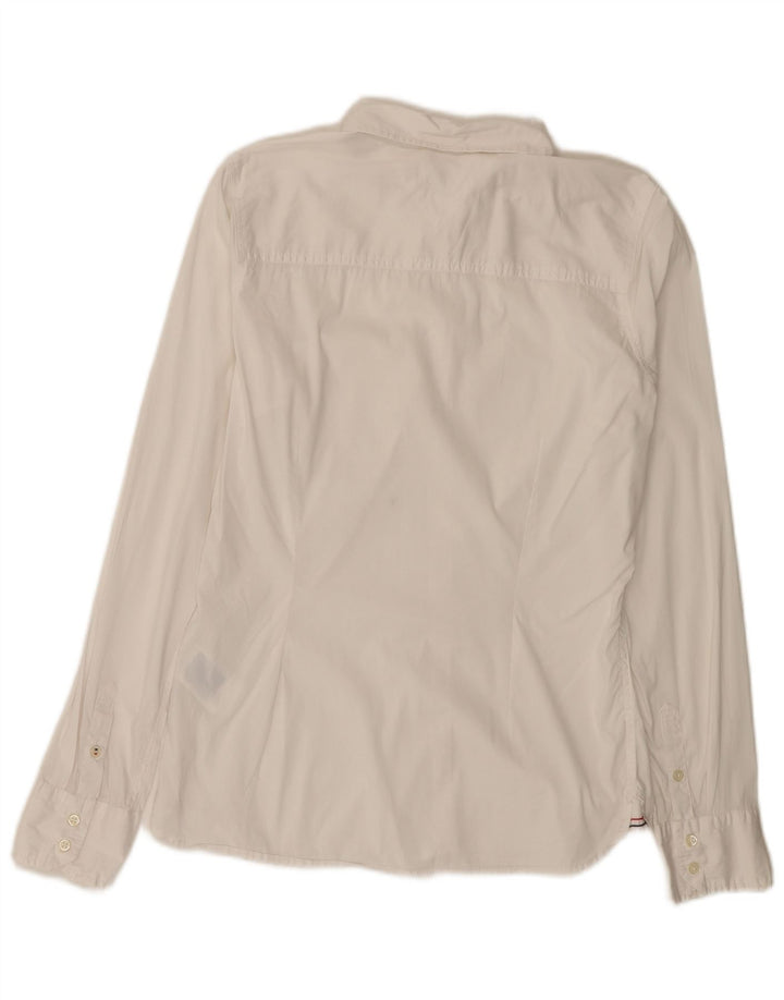 Tommy Hilfiger Dameskjorte UK 12 Medium Hvid Bomuld