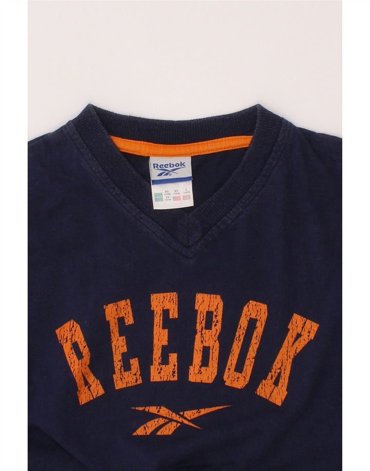 Reebok Boys Grafisk T-Shirt Top 5-6 år Marineblå