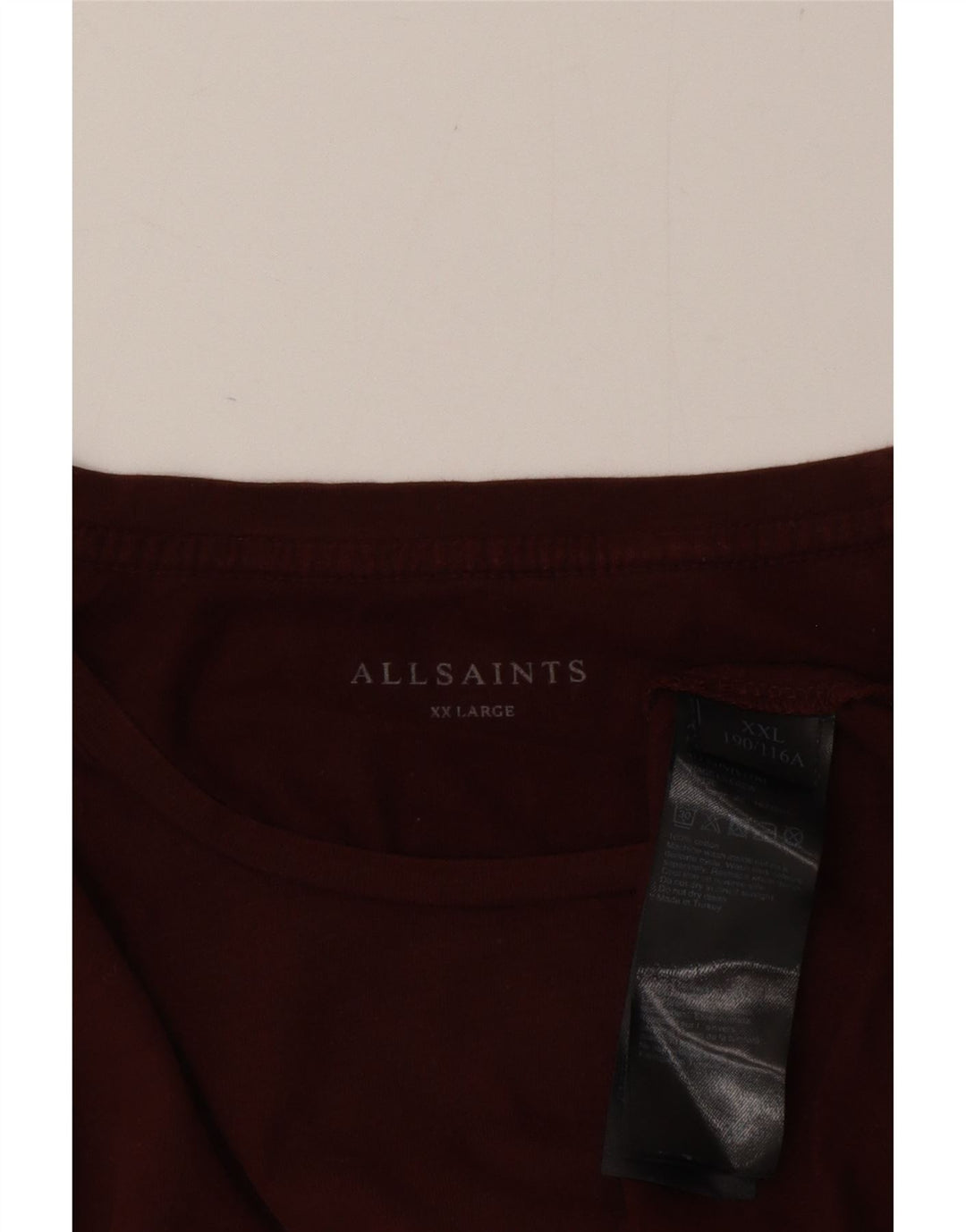 All Saints Herre Top Langærmet 2XL Brun Bomuld