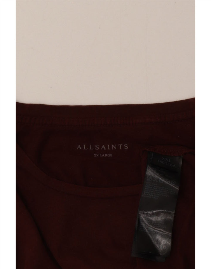 All Saints Herre Top Langærmet 2XL Brun Bomuld