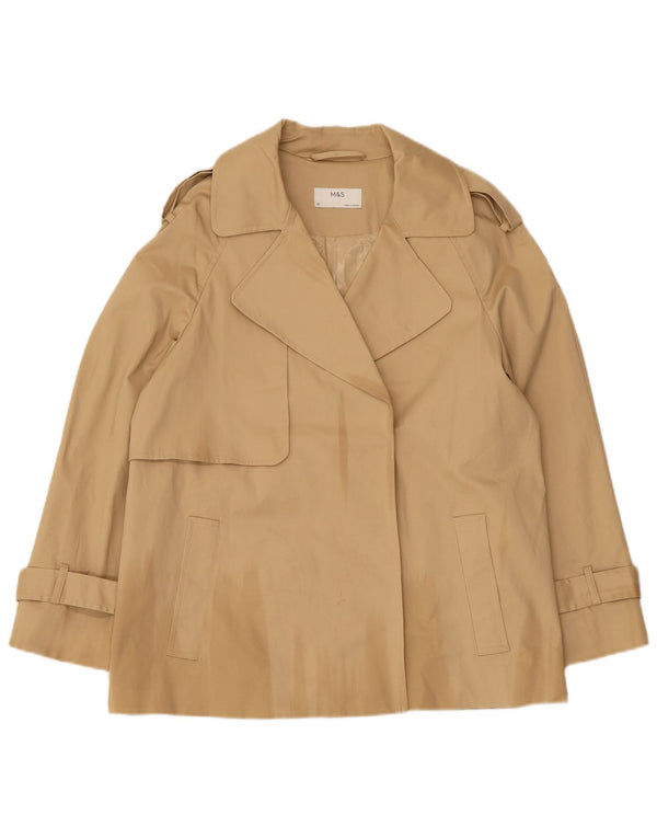 Marks & Spencer Trench Coat til mænd UK 10 Small Beige Bomuld