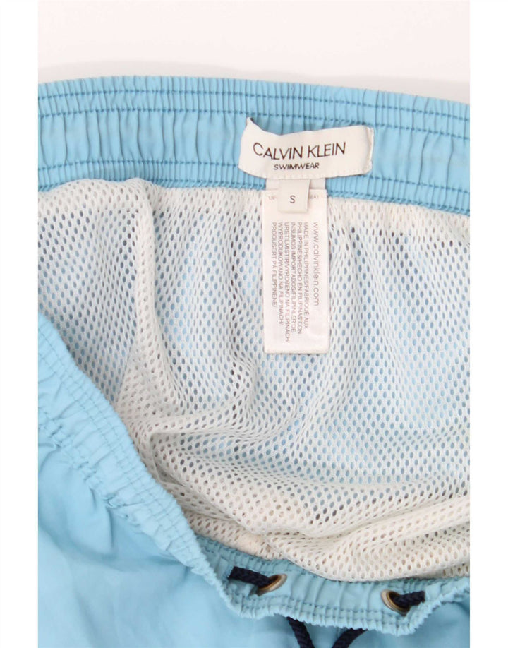 Calvin Klein Herre grafiske svømmeshorts Små blå Colourblock Polyester