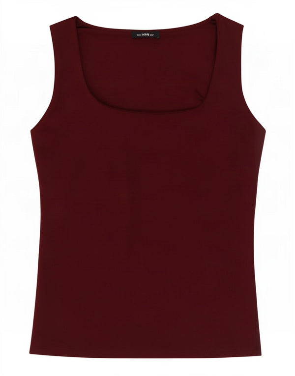 Zara Damevest Top UK 12 Medium Burgundy