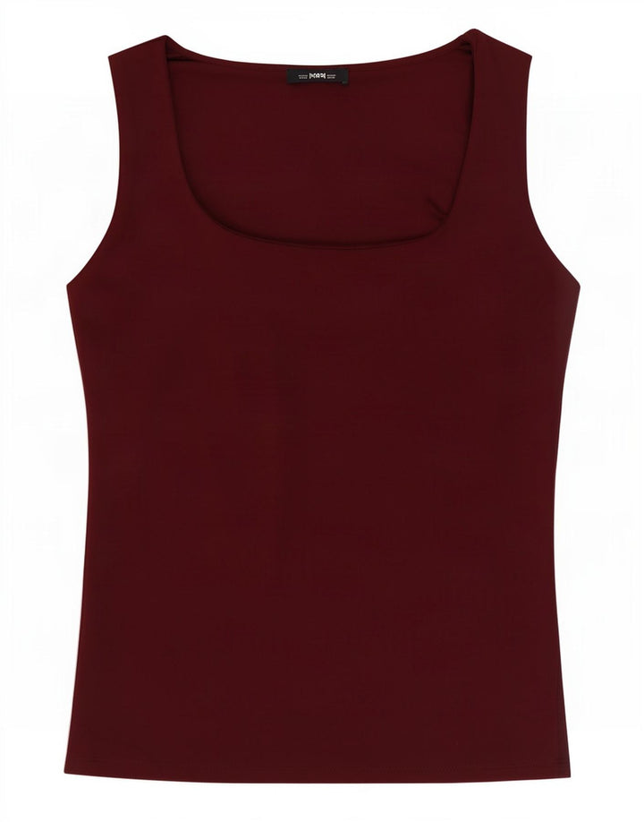 Zara Damevest Top UK 12 Medium Burgundy