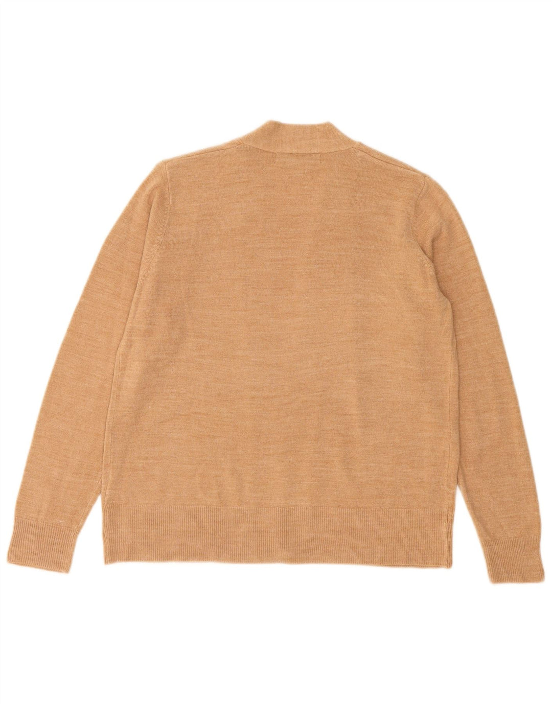 Marks & Spencer Womens Open Cardigan Sweater UK 14 Medium Beige Akryl