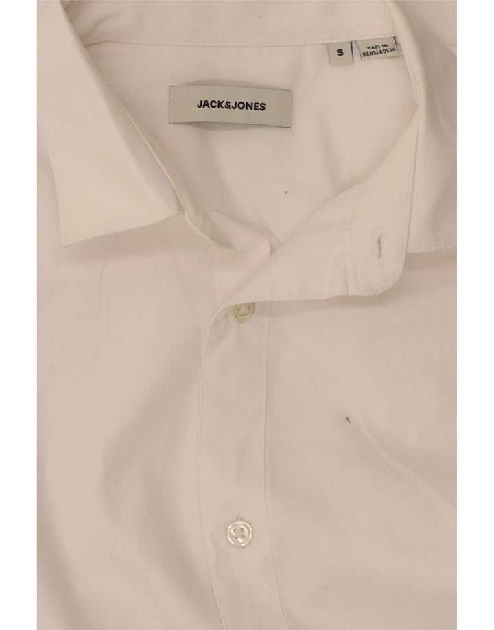 JACK & JONES Mens Shirt Small White Cotton Vintage Jack & Jones and Second-Hand Jack & Jones from Messina Hembry 
