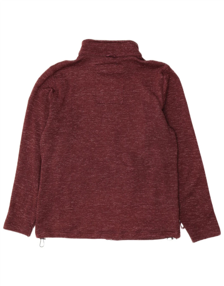 TOG 24 Womens Oversized Tracksuit Top Jacket UK 10 Small Burgundy Flecked