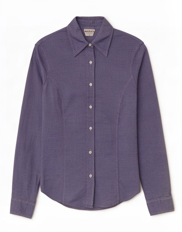 Max & Co. Womens Shirt UK 12 Medium Blue Cotton