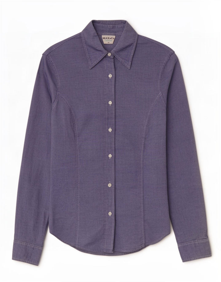 Max & Co. Dameskjorte UK 12 Medium Blue Cotton