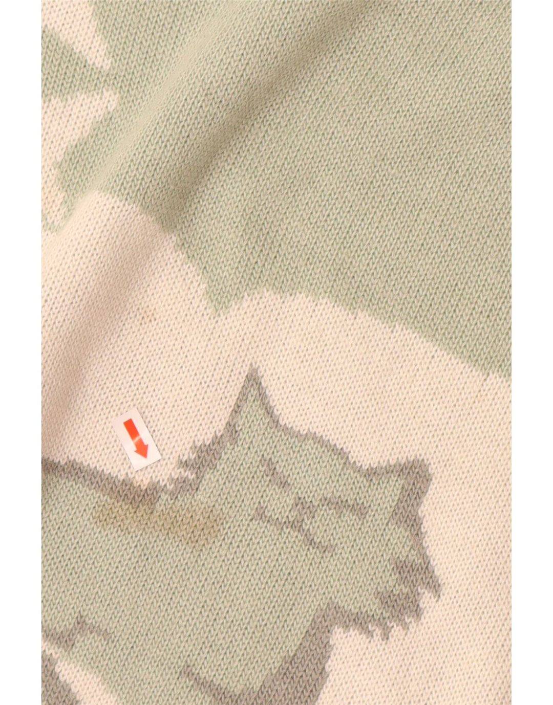 VINTAGE Dame Turtle Neck Jumper Sweater UK 16 Large Green Animal Print