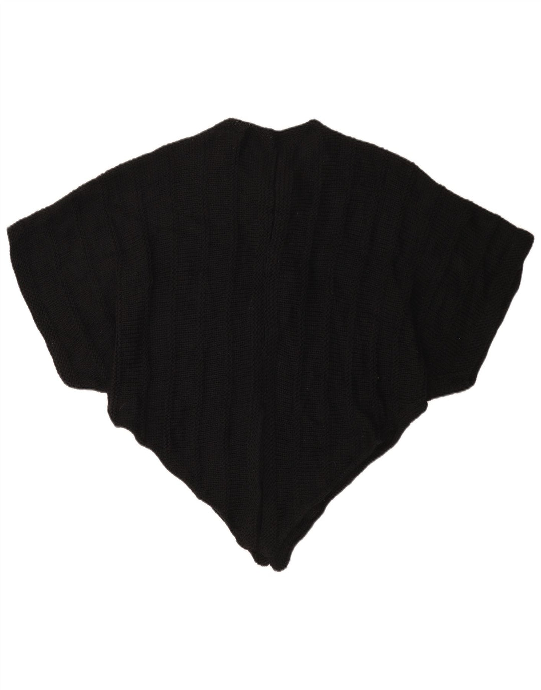 Vintage asymmetrisk ponchotrøje til kvinder One Size Sort