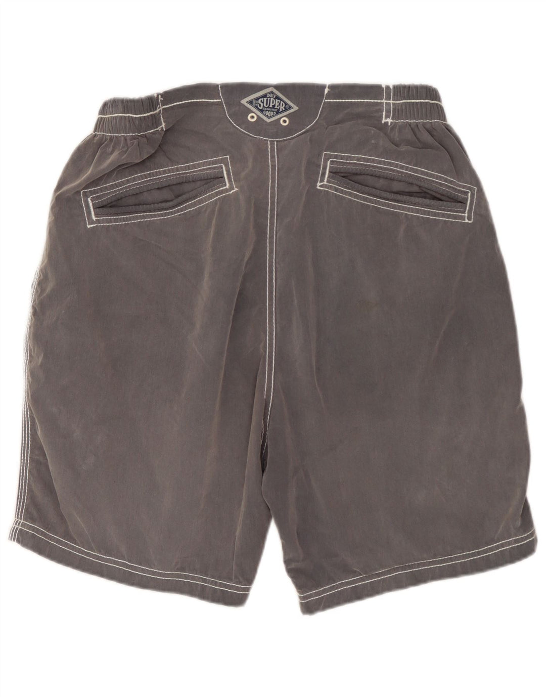 Superdry Grafiske svømmeshorts til mænd mellemgrå Colourblock Bomuld