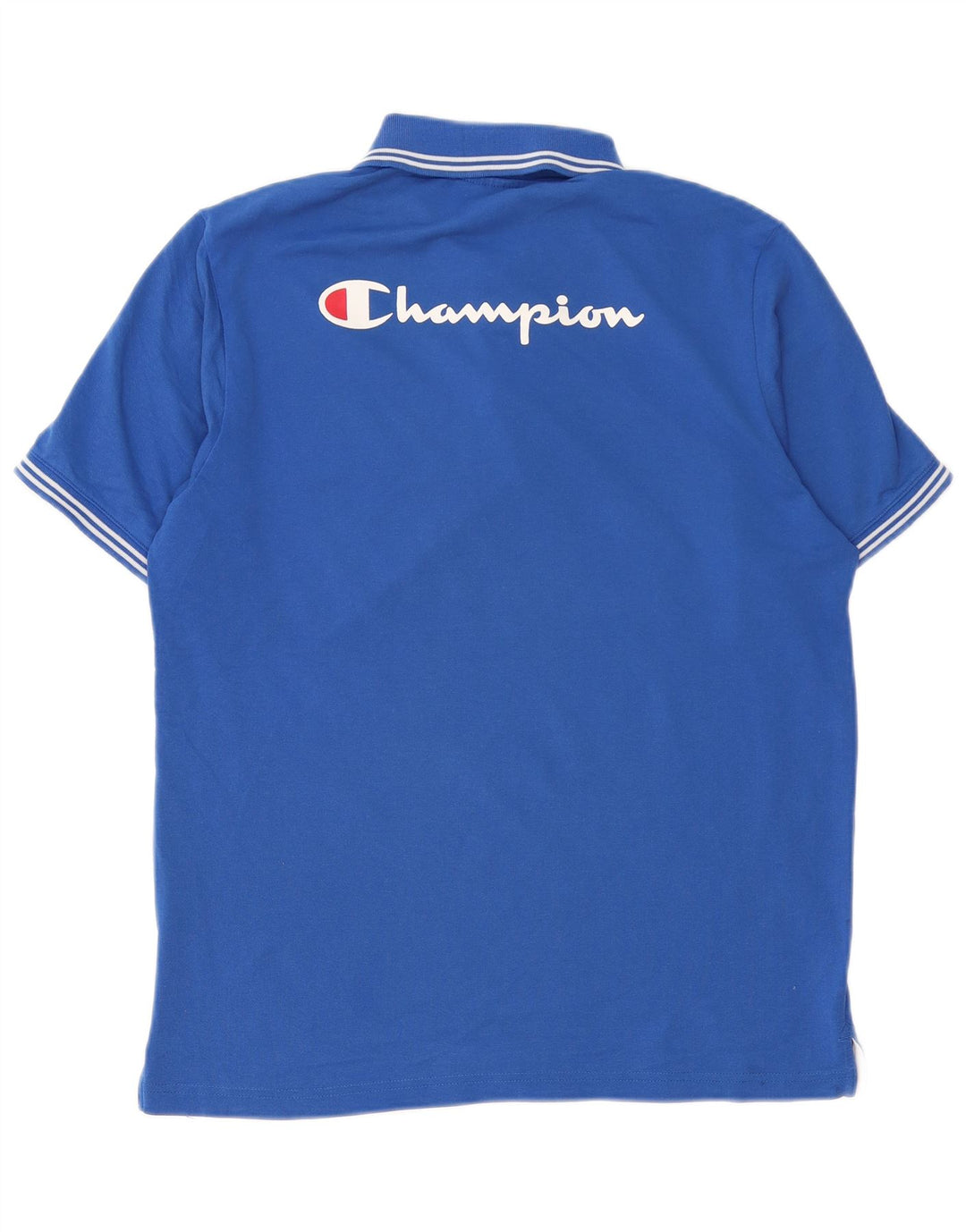 Champion Herre Grafisk Polo Shirt Large Blue
