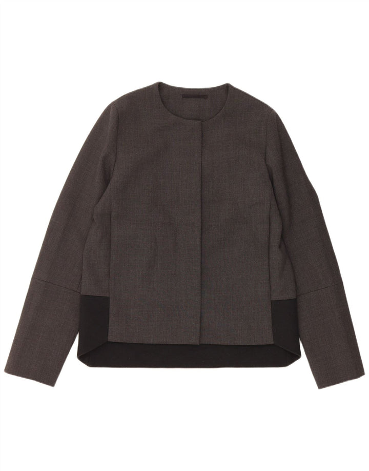 Cos Dame Oversized Blazer Jacket EU 36 Small Grey Colourblock