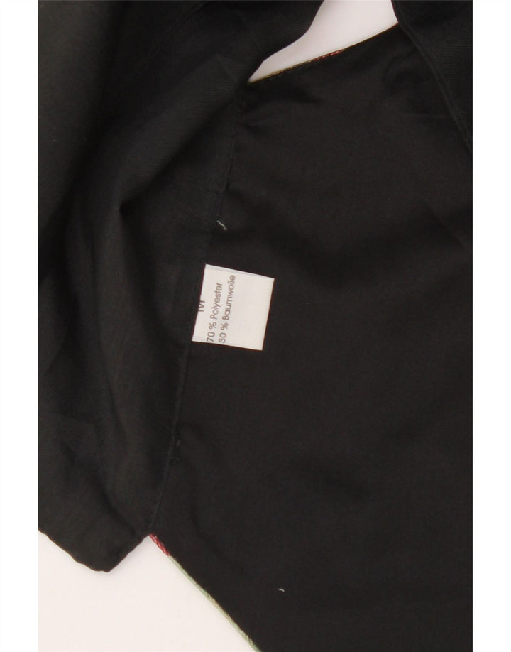 VINTAGE Damevest UK 14 Medium Black Floral Polyester