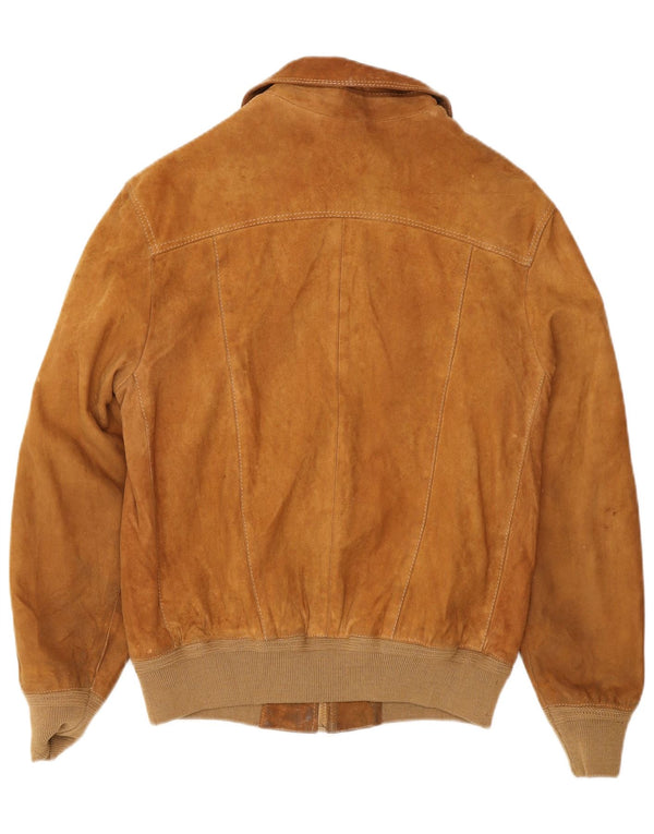 Vintage herre ruskind bomberjakke IT 48 Medium Brun
