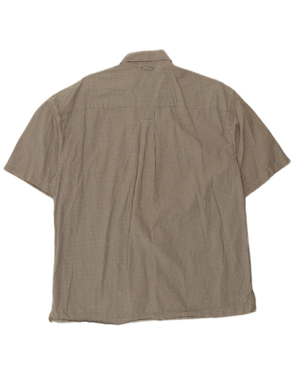 Timberland Kortærmet Herreskjorte Medium Beige Ternet Bomuld