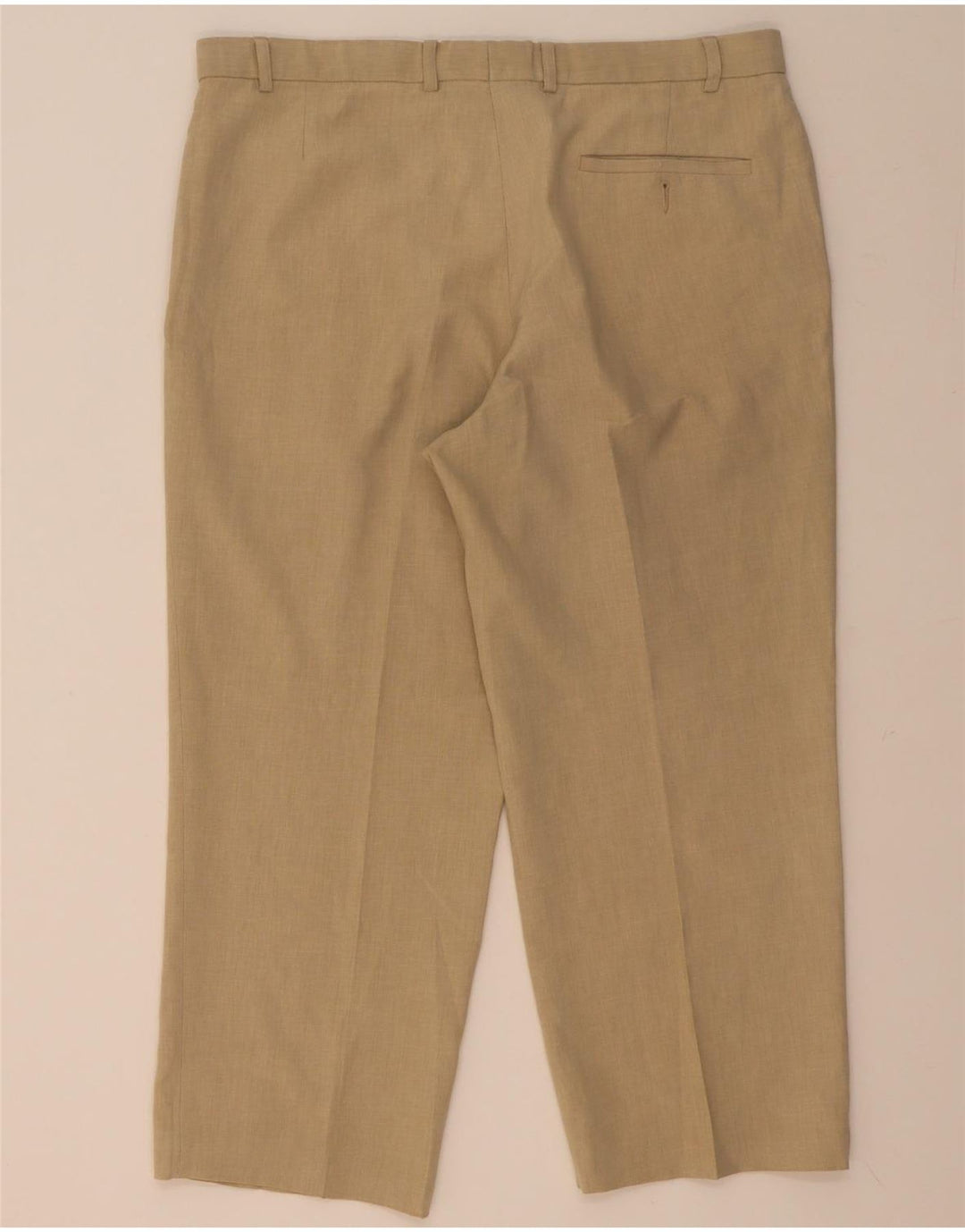 Marks & Spencer Straight Suit Bukser til mænd W38 L26 Beige Polyester