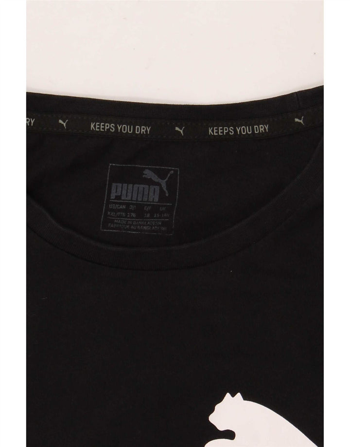 Puma Boys Grafisk T-Shirt Top 15-16 år Sort