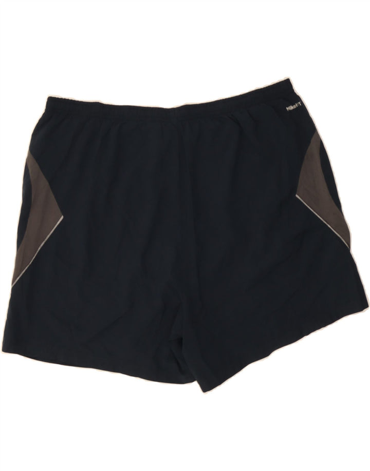 NIKE Womens Sport Shorts UK 18 XL  Navy Blue Colourblock Polyester Vintage Nike and Second-Hand Nike from Messina Hembry 