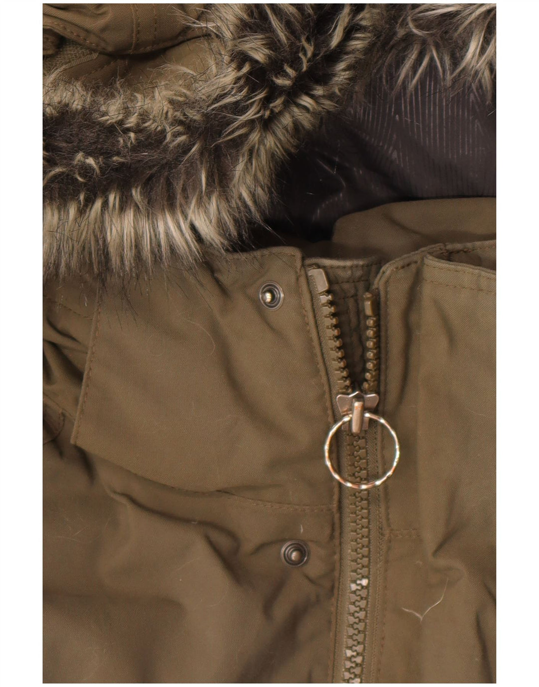 The North Face Herre Hooded Padded Parka Jacket UK 40 Large Khaki Winter