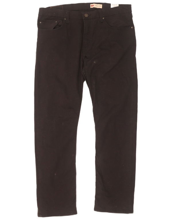 Wrangler Herre Slim Straight Casual Bukser W36 L30 Sort Bomuld