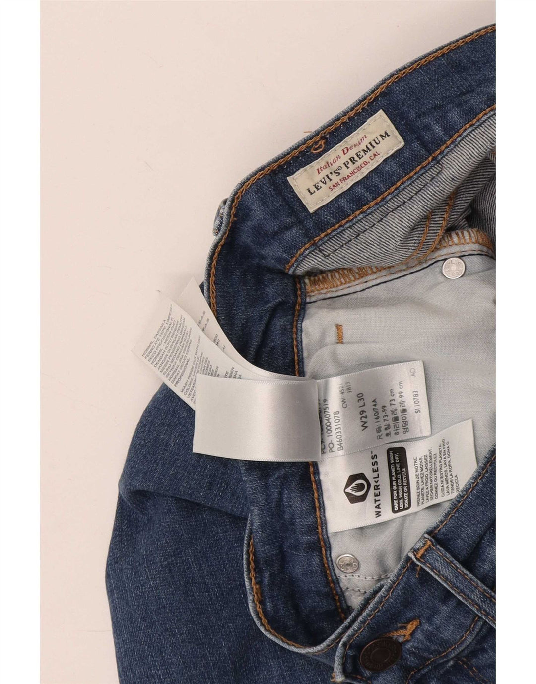 Levi's Dame 724 Højtaljede lige jeans W29 L30 Blå Bomuld