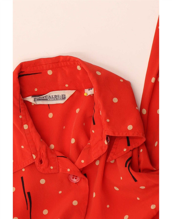 Pancaldi & B Dameskjortebluse US 00 2XS Rødplettet