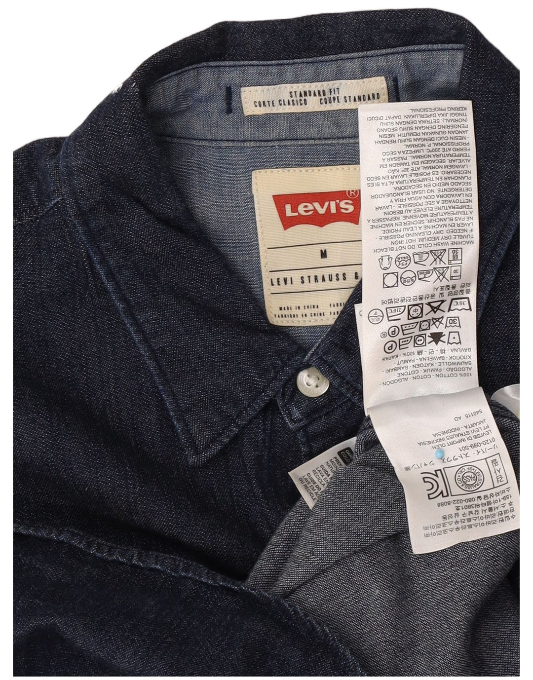 Levi's Herre Standard Fit denimskjorte Medium Navyblå Bomuld