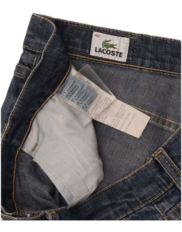Lacoste Dame Bootcut Jeans Størrelse 40 Medium W27 L31 Blå Bomuld