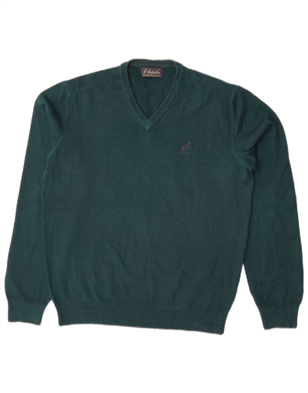 AUSTRALIAN L'ALPINA Herre V-hals sweater mellemgrøn uld