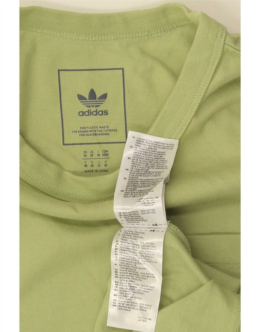 Adidas herre T-shirt top mellemgrøn bomuld