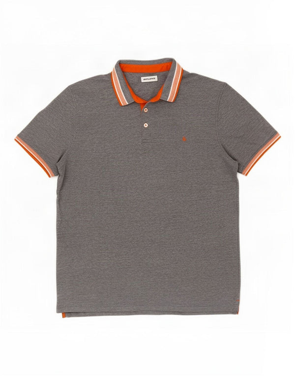 Jack & Jones herre poloshirt 2XL grå bomuld