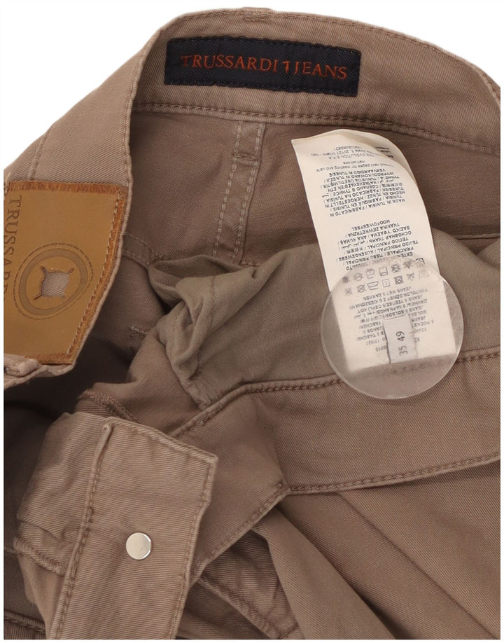 Trussardi Straight Casual Bukser til mænd W35 L33 Beige Polyester