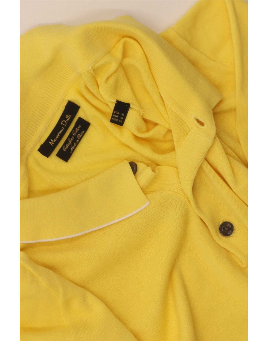 Massimo Dutti Herre Polo Shirt XL Gul Bomuld