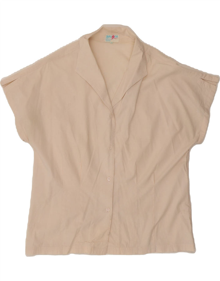 BALLOON Womens Short Sleeve Shirt Blouse EU 38 Medium Beige Vintage Balloon and Second-Hand Balloon from Messina Hembry 