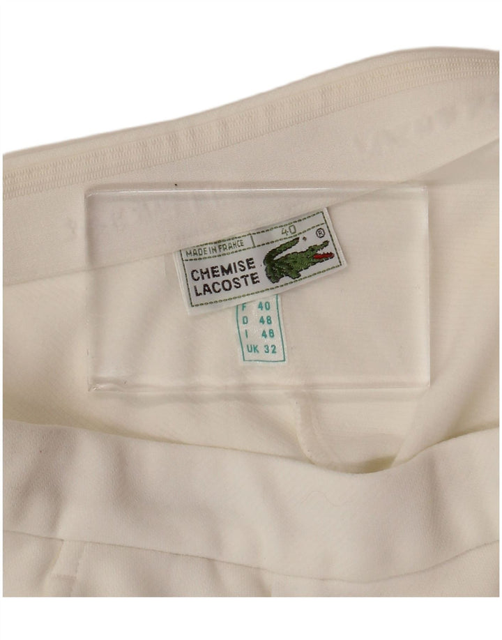 LACOSTE Chino Shorts til mænd W32 Medium White Polyester